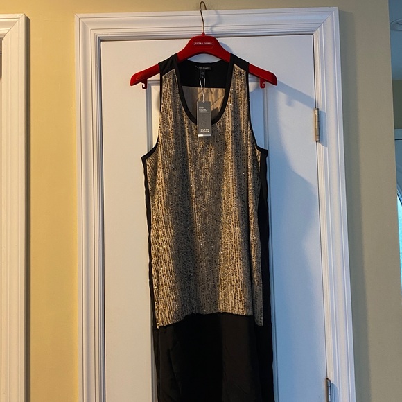 Eileen Fisher Sparkling Sequins 💯 Silk With 💯 Silk Lining Dress New With Tags